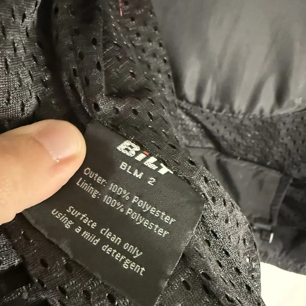 BILT Motorcycle Jacket Women's Medium Black Pink Full Zip Padded Pockets
